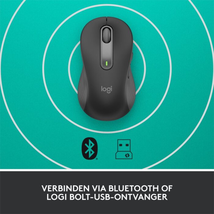 Logitech Signature M650 | Draadloze Muis | Linkshandig | RF + Bluetooth | 2000 DPI | Grafiet Logitech Signature M650 | Draadloze Muis | Linkshandig | RF + Bluetooth | 2000 DPI | Grafiet