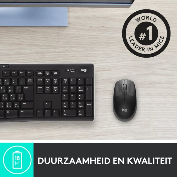 Logitech M190 | Draadloze Muis | Links- en Rechtshandig | RF | 1000 DPI | Zwart Logitech M190 | Draadloze Muis | Links- en Rechtshandig | RF | 1000 DPI | Zwart