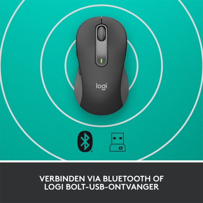 Logitech Signature M650 | Draadloze Muis | RF-Draadloos + Bluetooth | 1000 DPI | Grafiet Logitech Signature M650 | Draadloze Muis | RF-Draadloos + Bluetooth | 1000 DPI | Grafiet