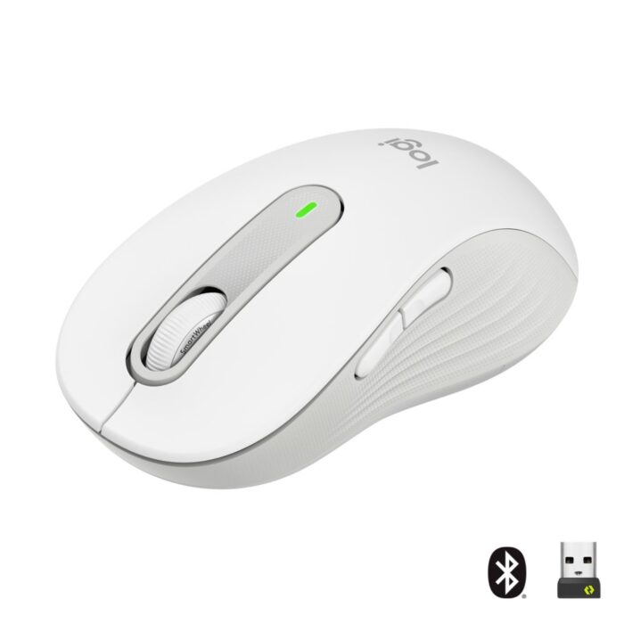 Logitech Signature M650 | Draadloze Muis | Rechtshandig | RF + Bluetooth | 2000 DPI | Wit Logitech Signature M650 | Draadloze Muis | Rechtshandig | RF + Bluetooth | 2000 DPI | Wit