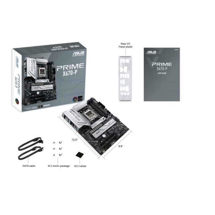 ASUS PRIME X670-P | AMD X670 | Socket AM5 | 4x DDR5 | ATX Moederbord | REFURBISHED ASUS PRIME X670-P | AMD X670 | Socket AM5 | 4x DDR5 | ATX Moederbord | REFURBISHED