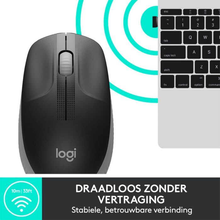 Logitech M190 | Draadloze Muis | Links- en Rechtshandig | RF | 1000 DPI | Grijs Logitech M190 | Draadloze Muis | Links- en Rechtshandig | RF | 1000 DPI | Grijs