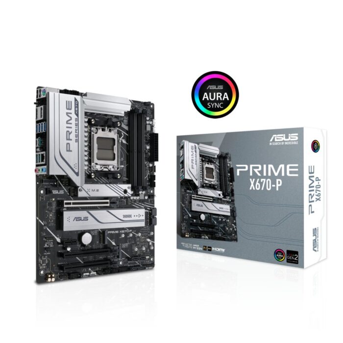 ASUS PRIME X670-P | AMD X670 | Socket AM5 | 4x DDR5 | ATX Moederbord | REFURBISHED ASUS PRIME X670-P | AMD X670 | Socket AM5 | 4x DDR5 | ATX Moederbord | REFURBISHED