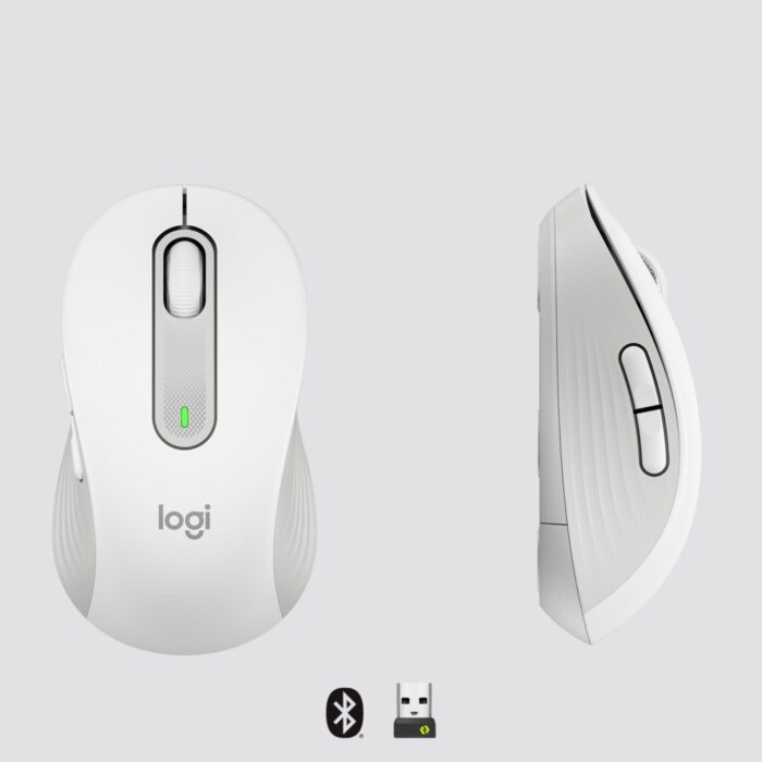 Logitech Signature M650 | Draadloze Muis | Rechtshandig | RF + Bluetooth | 2000 DPI | Wit Logitech Signature M650 | Draadloze Muis | Rechtshandig | RF + Bluetooth | 2000 DPI | Wit