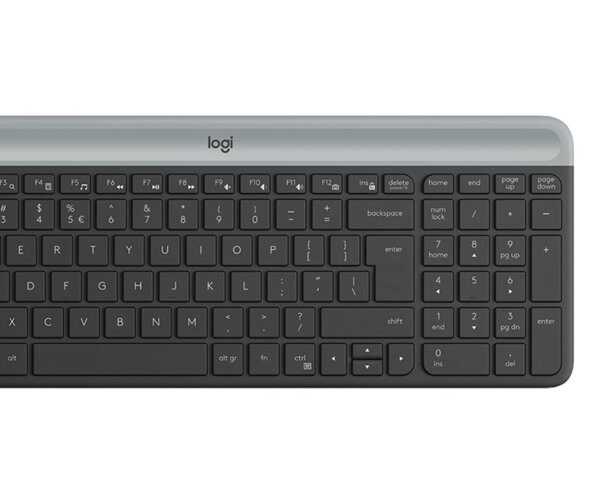Logitech MK470 Slim Combo | Draadloos Toetsenbord en Muis | QWERTY US International | Grafiet | RETURNED