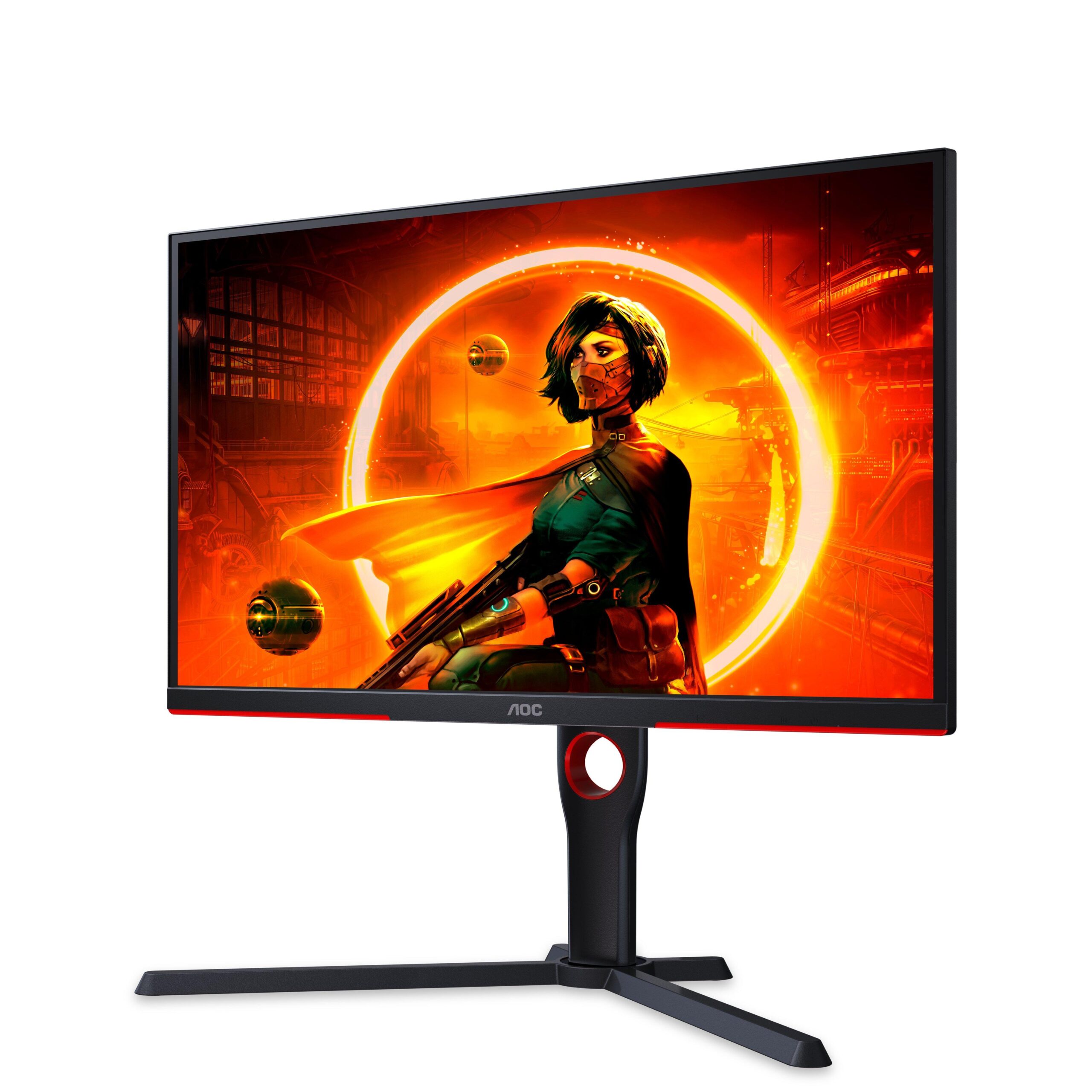 AOC G3 25G3ZM/BK monitor zwart rood 24.5" FHD 240Hz 1ms