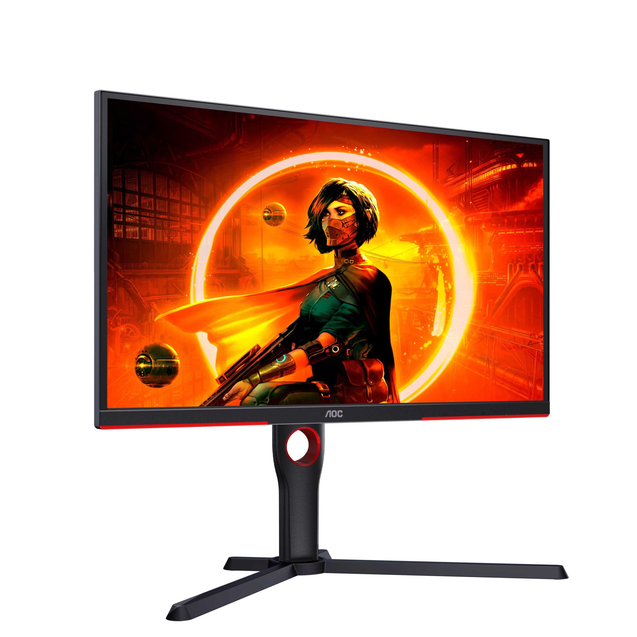 AOC G3 25G3ZM/BK monitor zwart rood 24.5" FHD 240Hz 1ms
