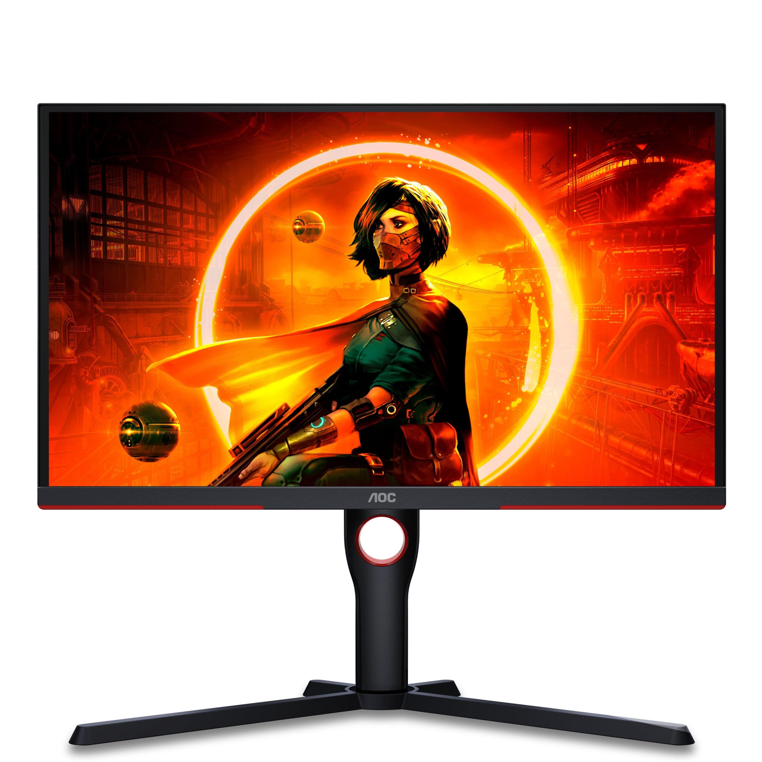 AOC G3 25G3ZM/BK monitor zwart rood 24.5" FHD 240Hz 1ms