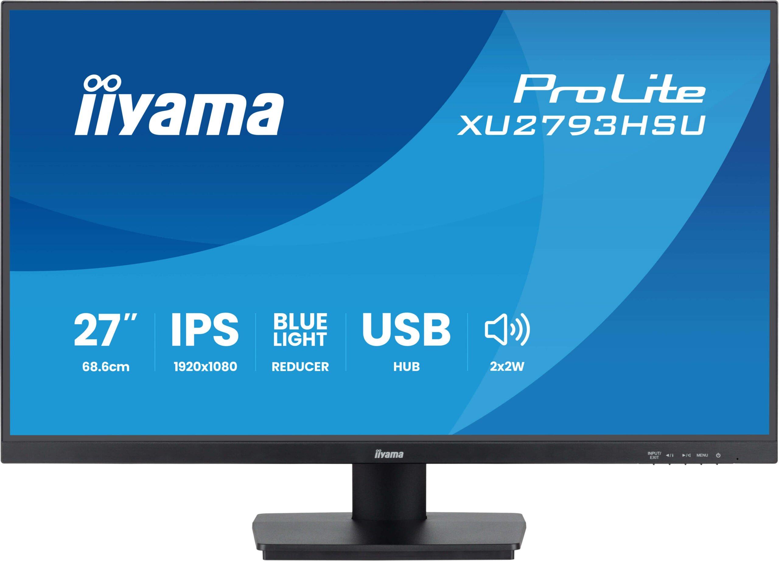 iiyama ProLite XU2793HSU-B7 monitor 27" Full HD LED zwart