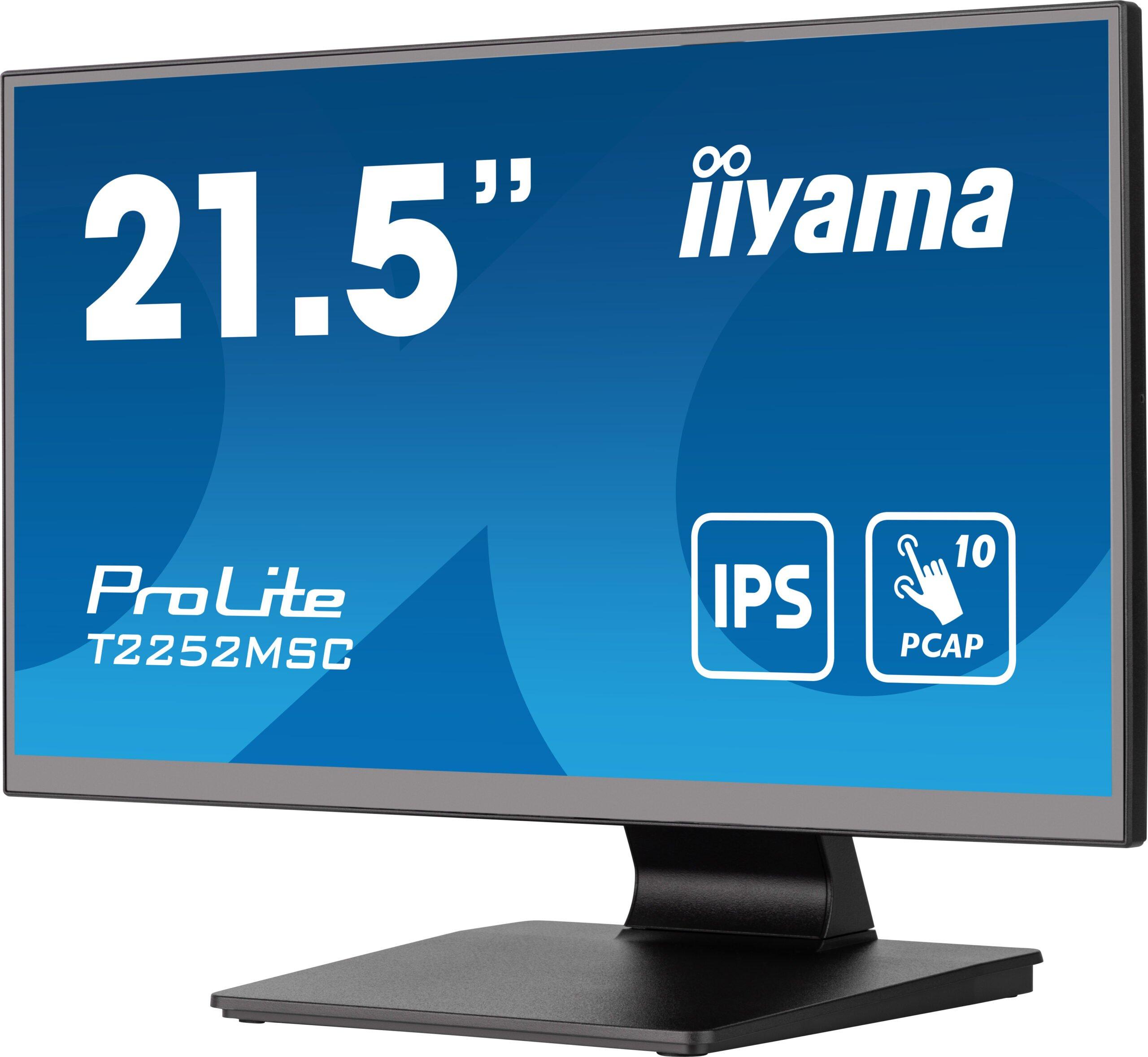 iiyama ProLite T2252MSC-B2 monitor zwart 21.5" FHD touchscreen