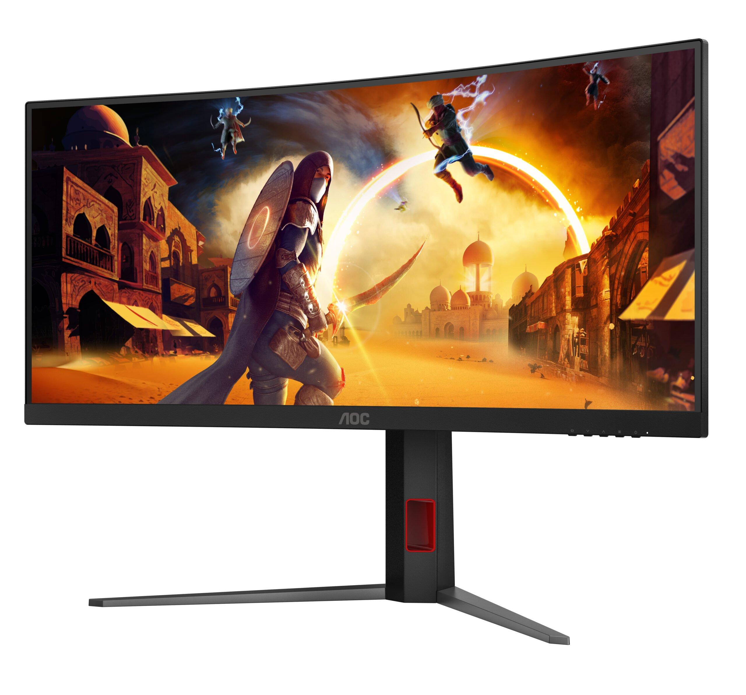 AOC G4 CU34G4 monitor zwart rood 34" 3440x1440 180Hz