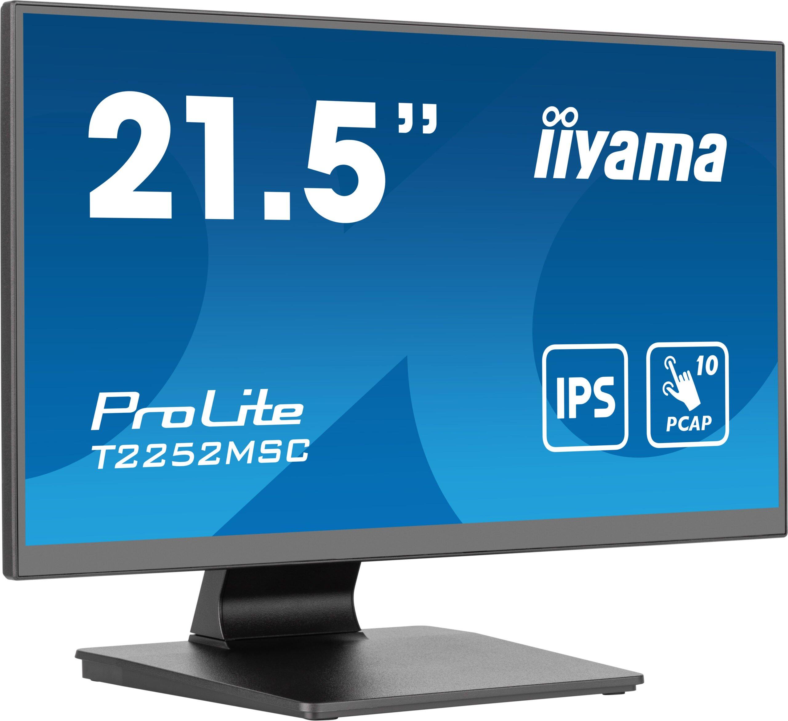 iiyama ProLite T2252MSC-B2 monitor zwart 21.5" FHD touchscreen