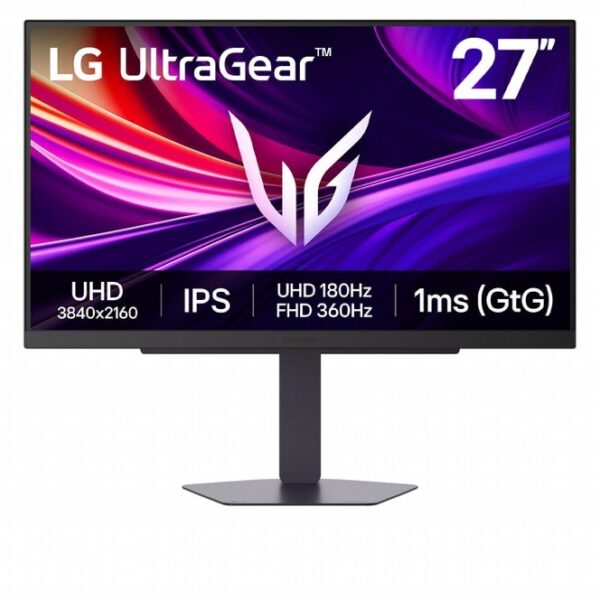 LG UltraGear 27G810A-B | 27" 4K UHD IPS Gaming Monitor | 3840x2160 | 180Hz | 1ms | DisplayHDR 400