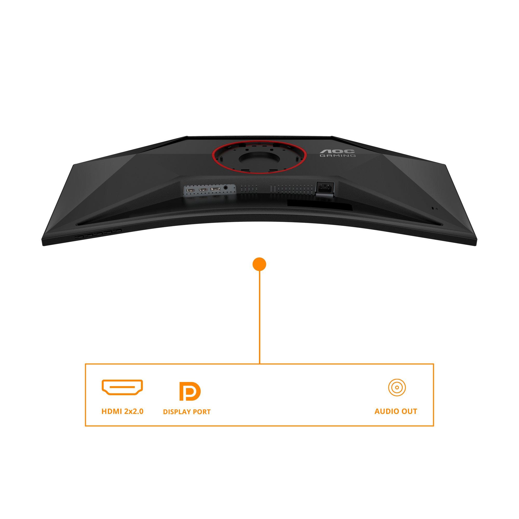 AOC G4 CU34G4 monitor zwart rood 34" 3440x1440 180Hz