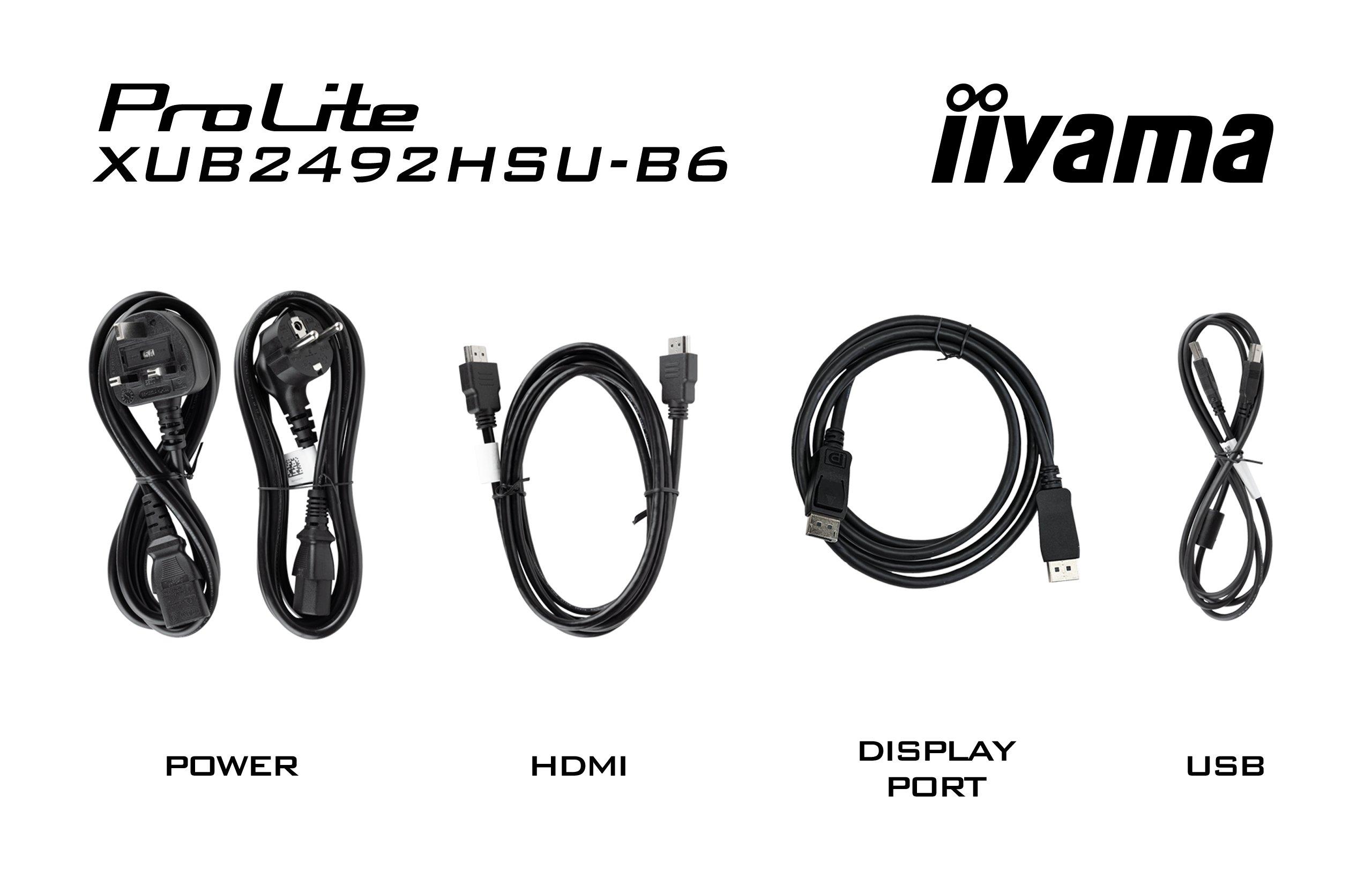 iiyama ProLite XUB2492HSU-B6 monitor zwart 23.8" 100Hz FHD