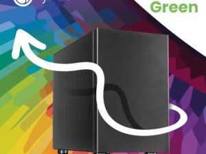 YOURS GREEN AMD Ryzen 5 5500GT 16GB RAM 1TB SSD HDMI Windows 11 Professional Small Form Factor Behuizing