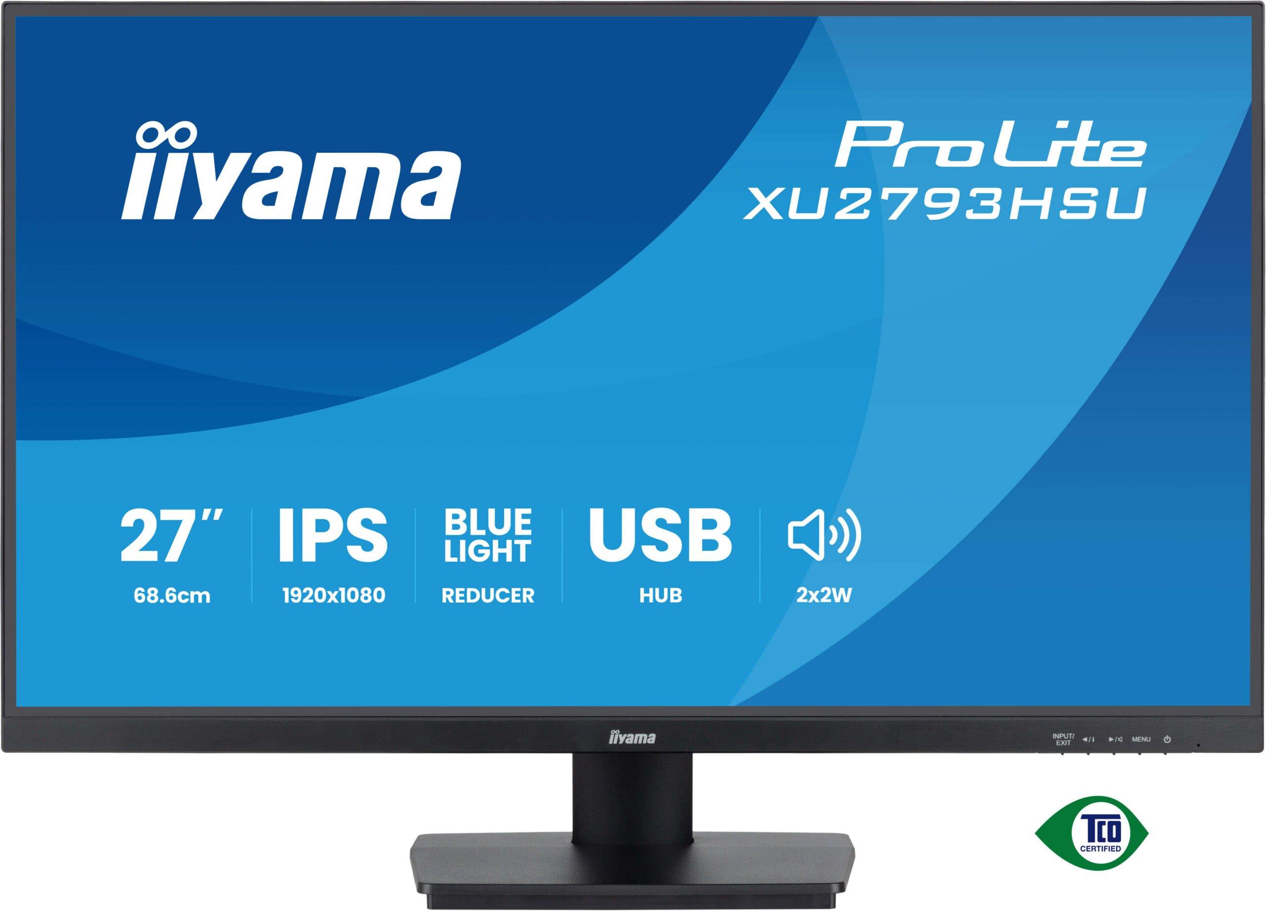 iiyama ProLite XU2793HSU-B7 monitor 27" Full HD LED zwart