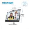 HP E27m G4 | 27" QHD IPS USB-C Conferentiemonitor met Webcam, Speakers en Microfoon | 75Hz | Zwart