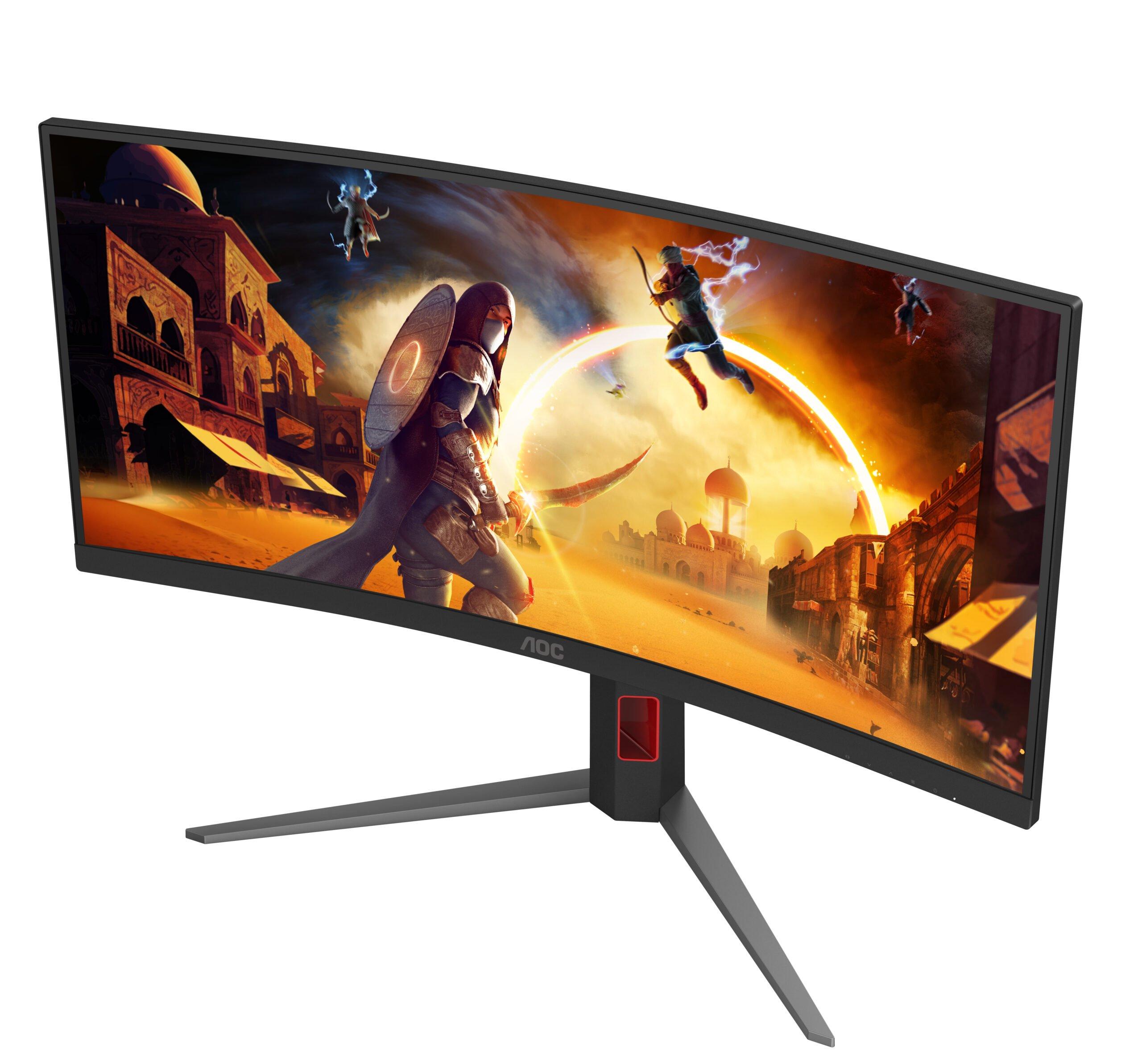 AOC G4 CU34G4 monitor zwart rood 34" 3440x1440 180Hz