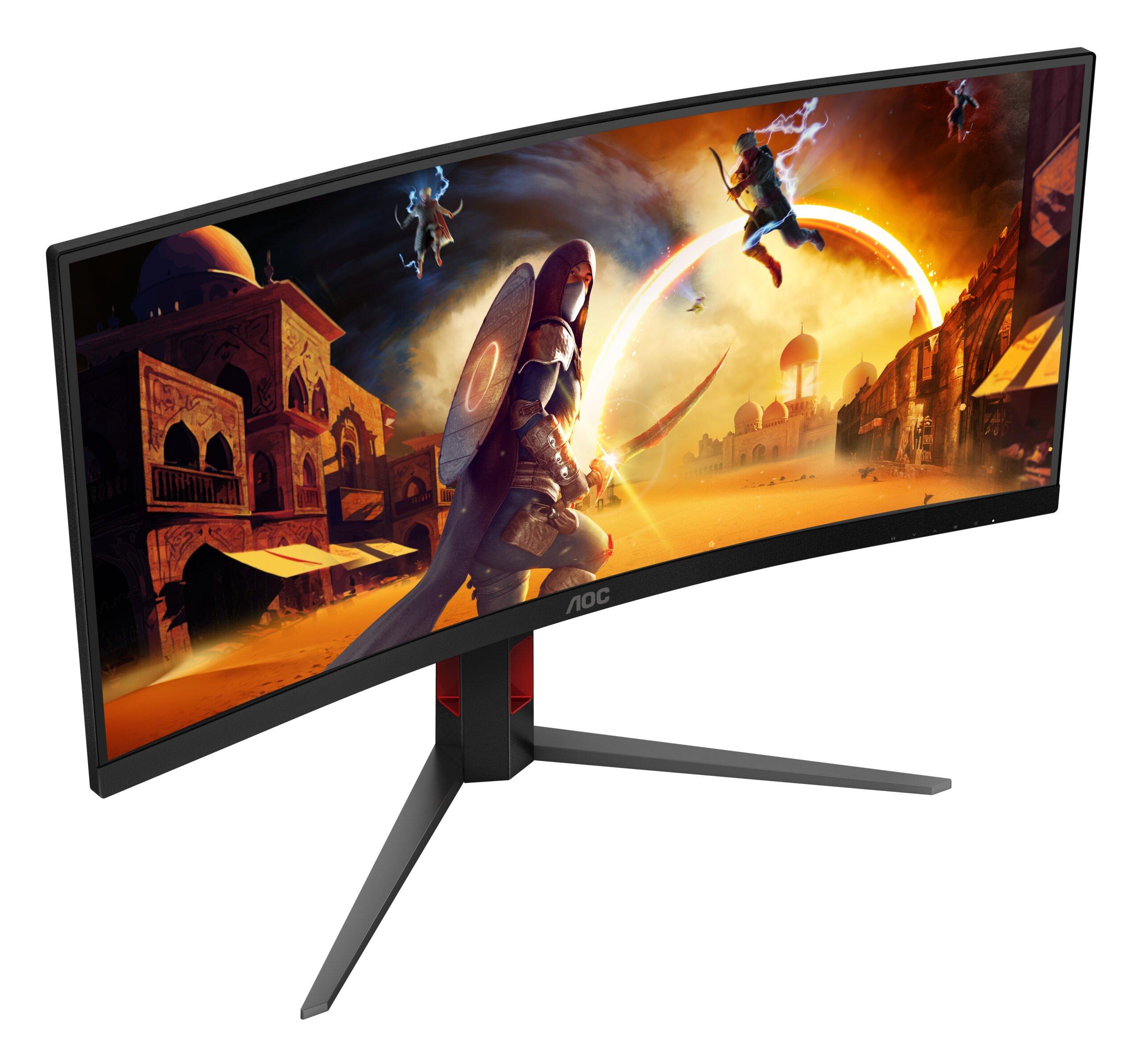 AOC G4 CU34G4 monitor zwart rood 34" 3440x1440 180Hz