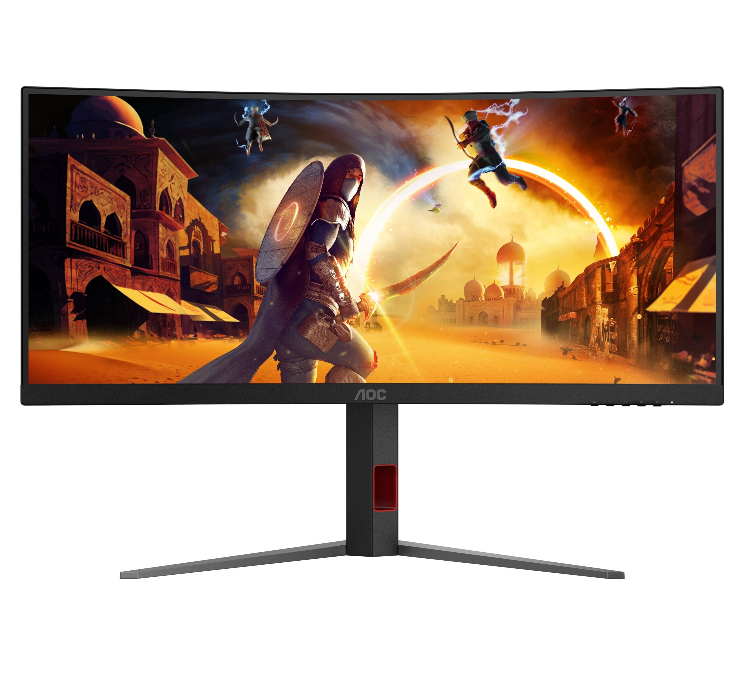 AOC G4 CU34G4 monitor zwart rood 34" 3440x1440 180Hz