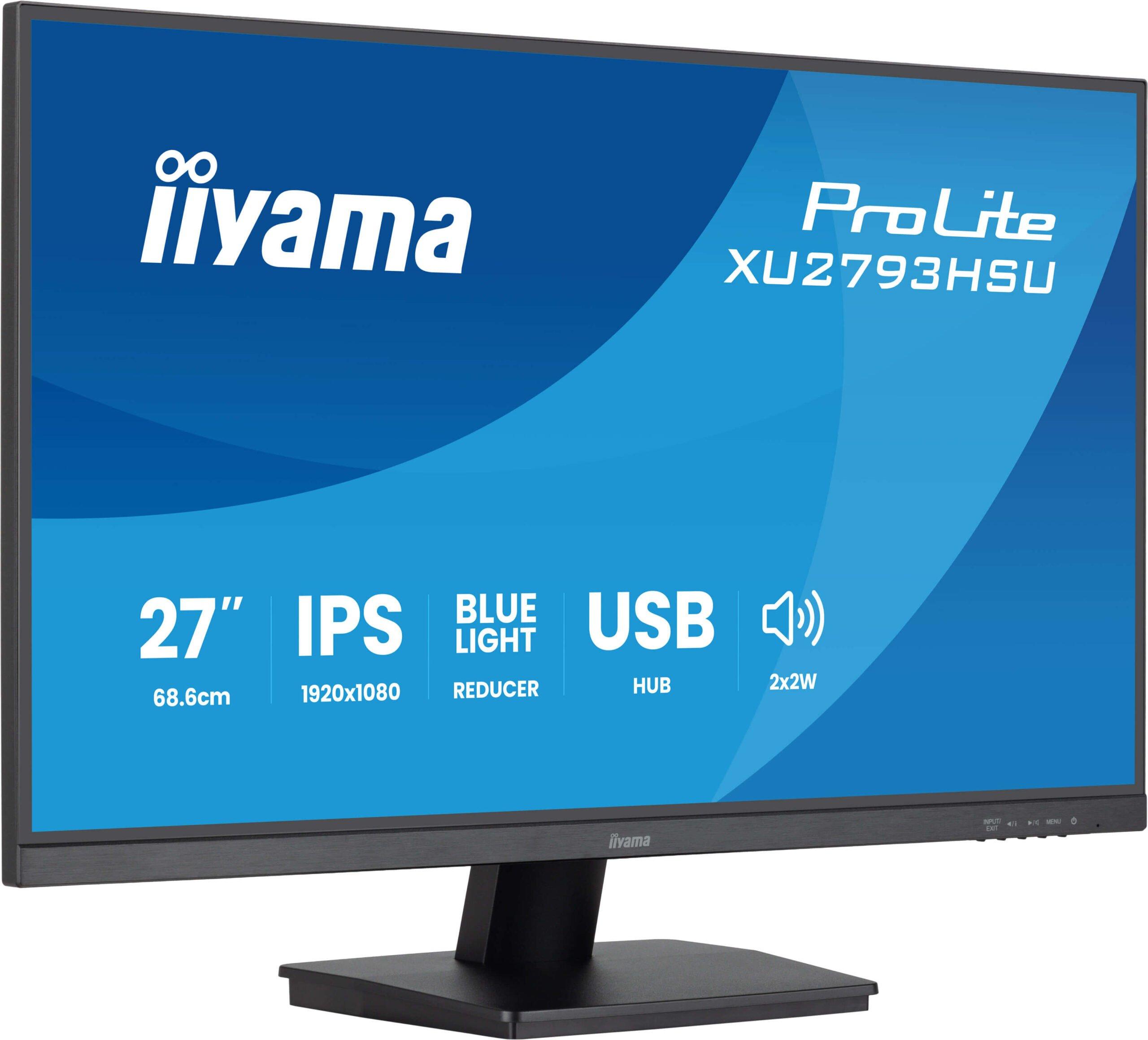 iiyama ProLite XU2793HSU-B7 monitor 27" Full HD LED zwart