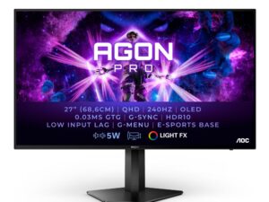 AOC AGON PRO AG276QZD 27" | 2560x1440 QHD OLED | 240Hz | 0.03ms | HDR10 | G-Sync Compatible | Gaming Monitor | Open Box